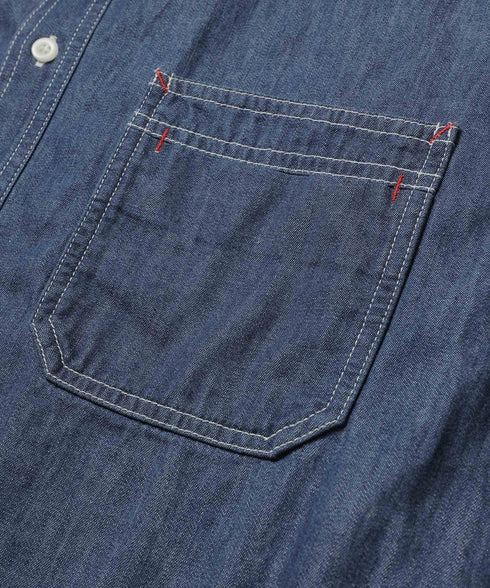 MR.OLIVE / 6oz DENIM / BLEACH WASH SERVICEMAN SHIRT / ミスターオリーブ / 6オンスデニム/ブリーチウォッシュ サービスマンシャツ